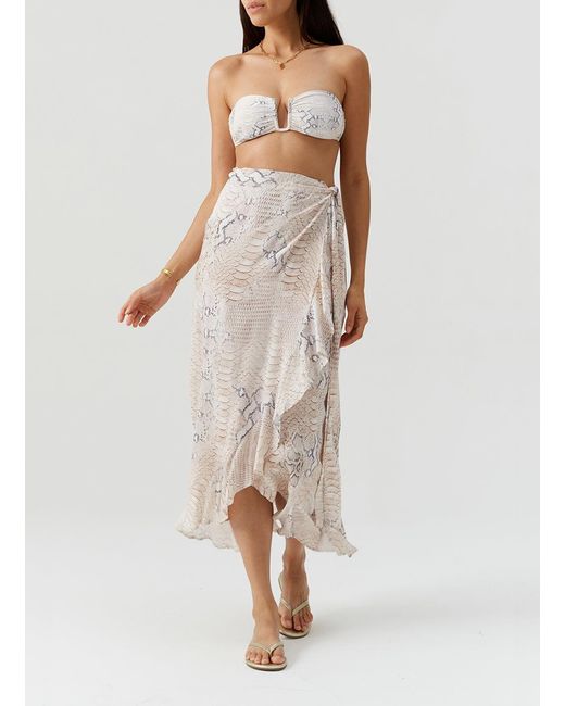 Melissa Odabash White Danni Lizard Skirt