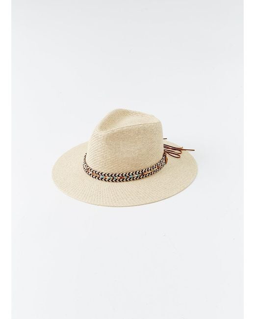 Melissa Odabash White Kate Ribbon Hat