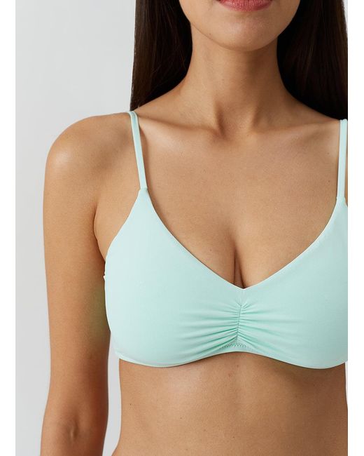 Melissa Odabash Blue Nashville Mint Bikini Top