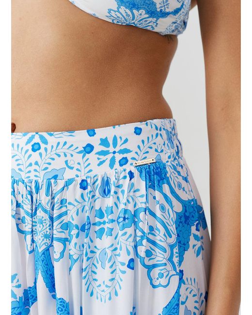 Melissa Odabash Blue Shiloh Florian Skirt