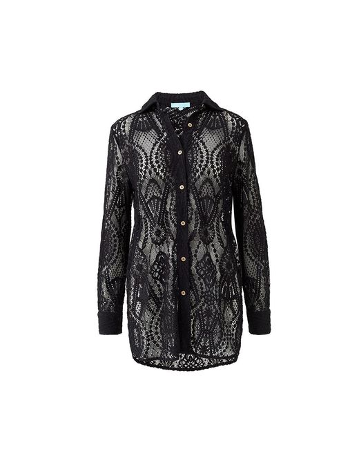 Melissa Odabash Black Aliyah Shirt