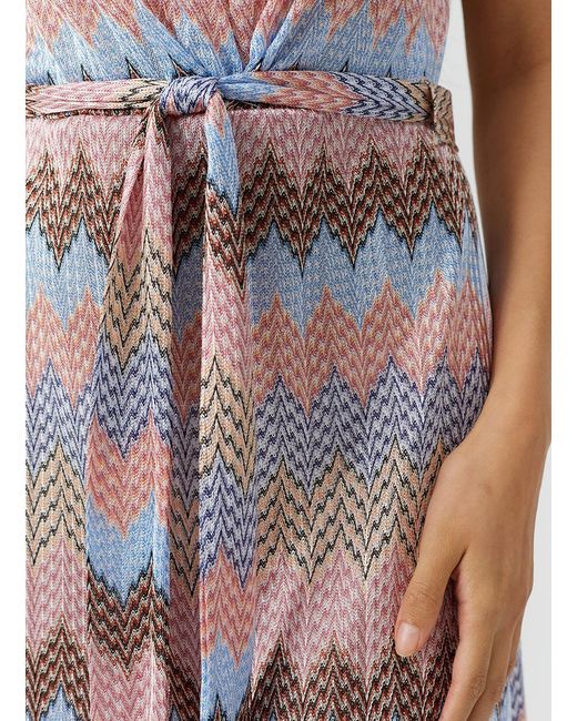 Melissa Odabash White Bria Zigzag Stripe Dress