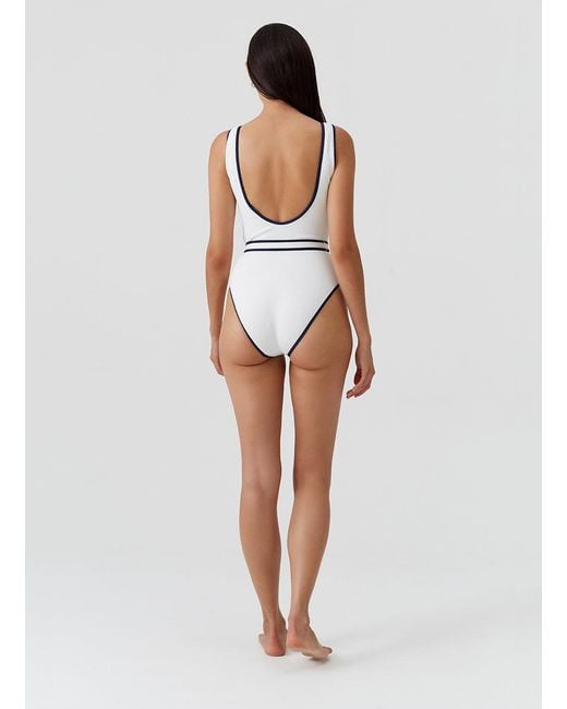 Odabash UK White Rio Ridges Swimsuit