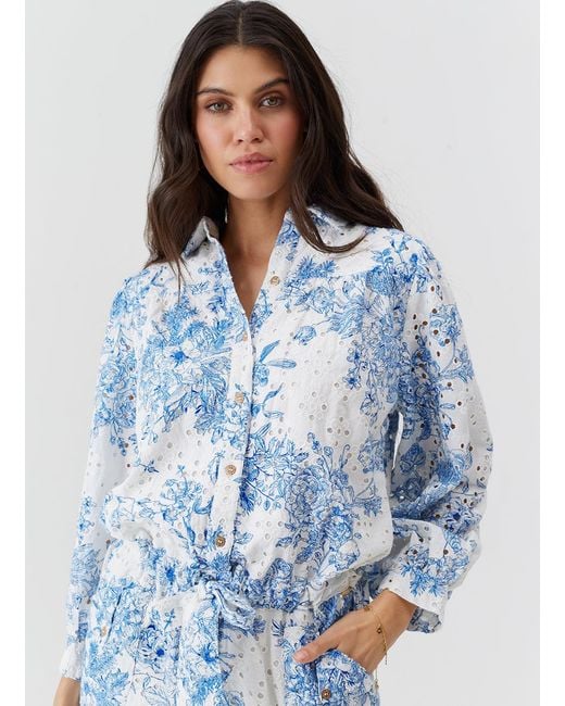 Melissa Odabash Blue Suri Coastal Playsuit