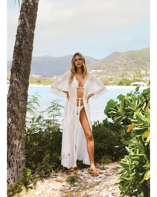 Melissa Odabash White Tali Kaftan