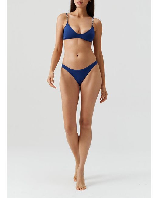 Melissa Odabash Blue Lima Marine Bikini Top