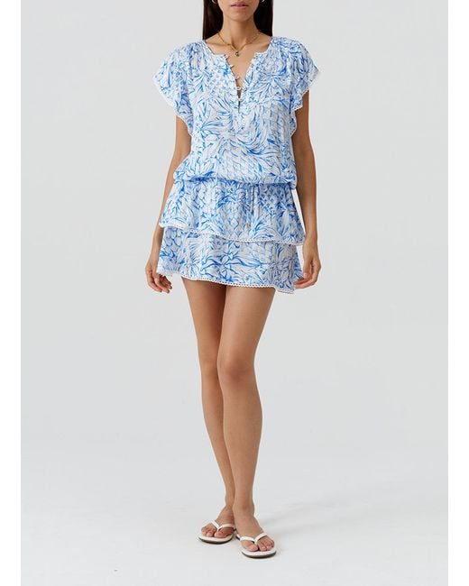 Melissa Odabash Blue Lenni Pineapples Dress
