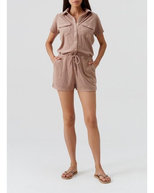 Melissa Odabash Pink Cheryl Almond Playsuit