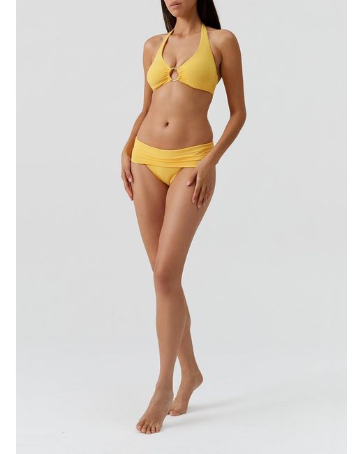 Melissa Odabash Metallic Brussels Sunflower Bikini Top