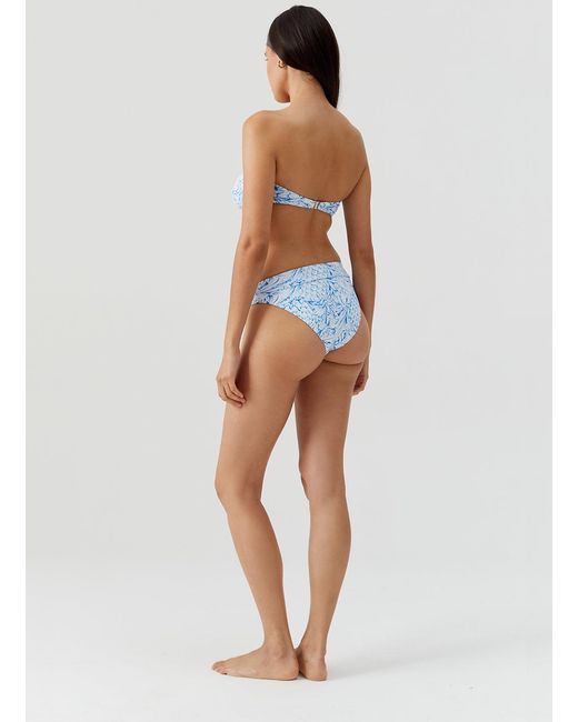 Melissa Odabash Blue Positano Pineapples Bikini Bottom
