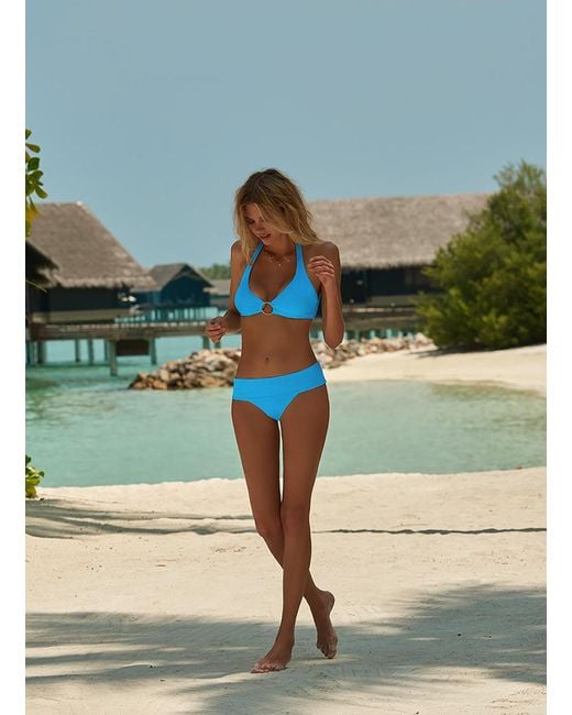 Melissa Odabash Blue Brussels Ocean Bikini Top