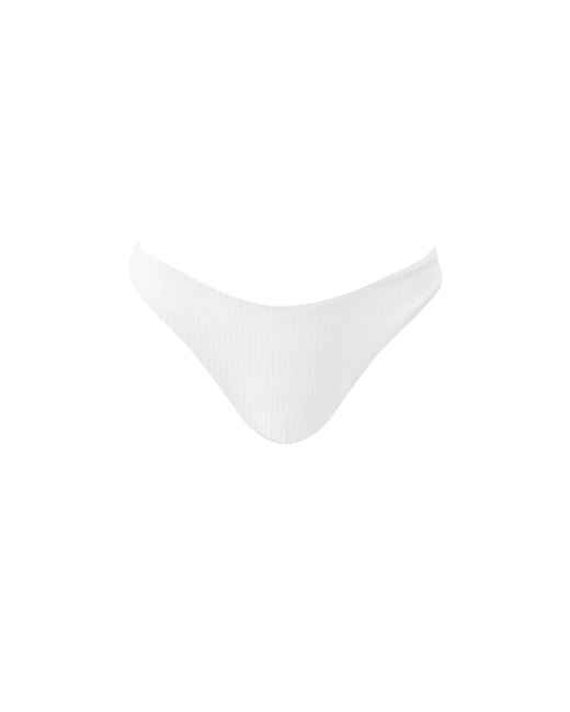 Melissa Odabash White Noto Cream Ribbed Bikini Bottom