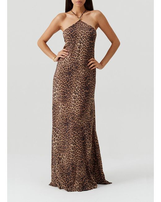 Melissa Odabash Natural Sage Cheetah Dress