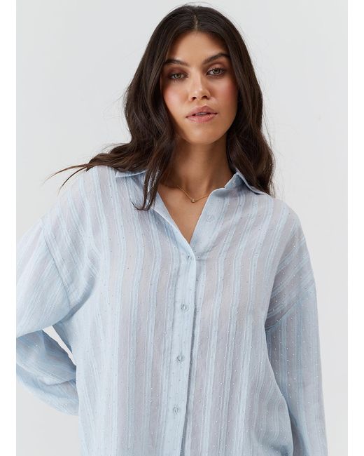 Melissa Odabash Blue Ziggy Pale Shirt