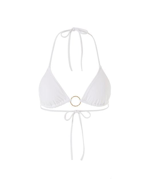 Melissa Odabash White Miami Bikini Top