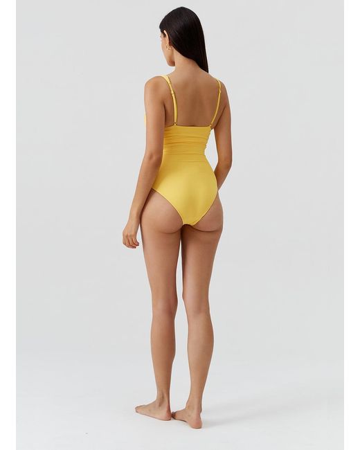 Melissa Odabash Yellow Panarea Sunflower Swimsuit