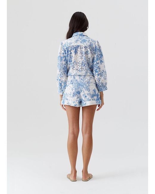 Melissa Odabash Blue Suri Coastal Playsuit