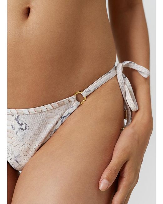 Melissa Odabash White Cassis Lizard Bikini Bottom
