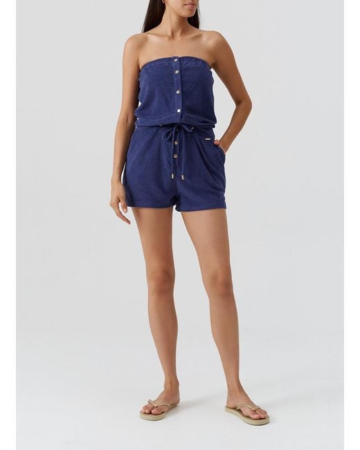 Melissa Odabash Blue Exclusive Venus Playsuit