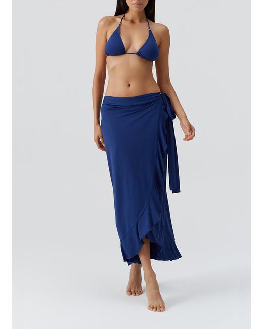 Melissa Odabash Blue Cassidy Marine Skirt