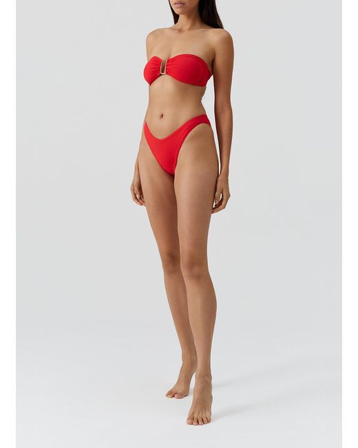 Melissa Odabash Red Exclusive Noto Bikini Bottom
