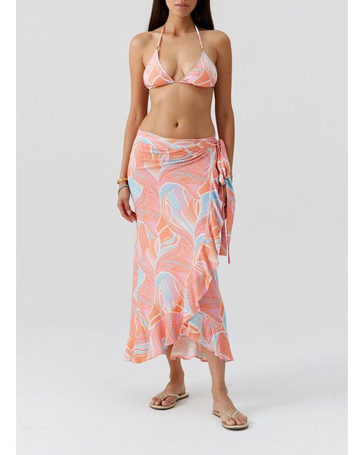 Melissa Odabash Pink Danni Cosmic Skirt