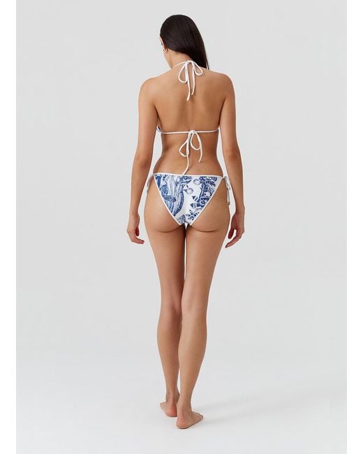 Odabash UK Blue Malta Paloma Bikini Top