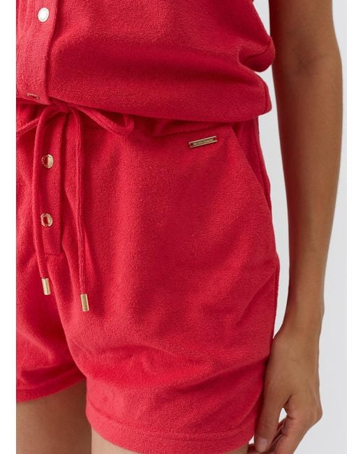 Melissa Odabash Red Venus Playsuit