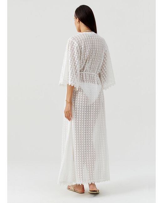 Melissa Odabash White Tali Kaftan