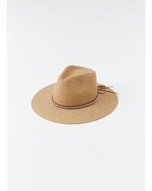 Melissa Odabash White Kate Stud Belt Hat