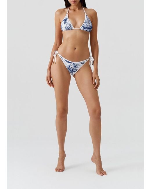 Odabash UK Blue Malta Paloma Bikini Top