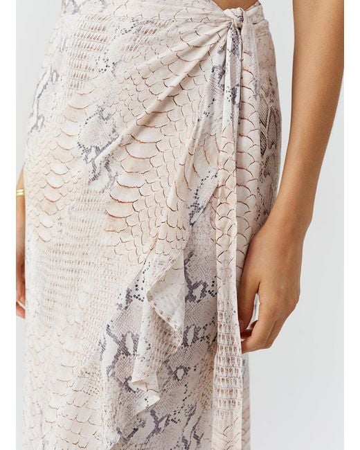 Melissa Odabash White Danni Lizard Skirt