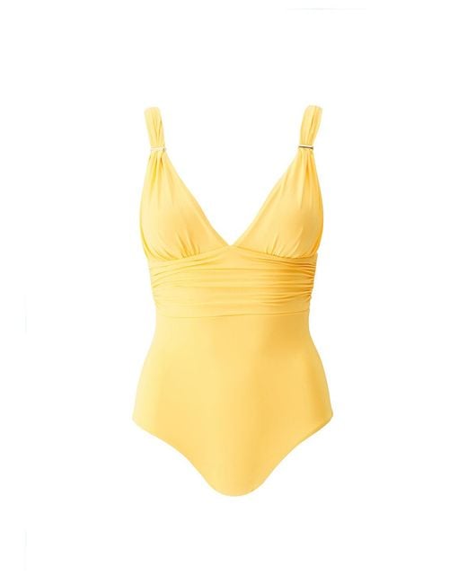 Melissa Odabash Yellow Panarea Sunflower Swimsuit
