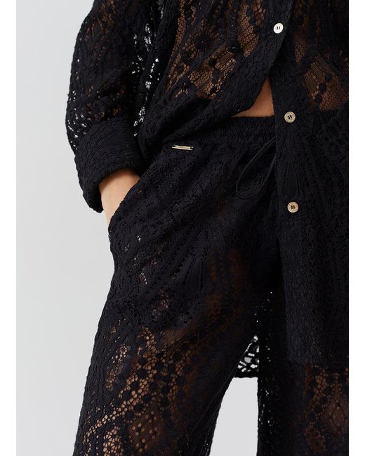 Melissa Odabash Black Aliyah Shirt