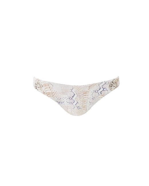Melissa Odabash White Prague Lizard Bikini Bottom