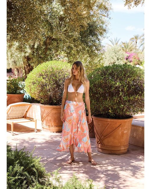 Melissa Odabash Pink Danni Cosmic Skirt