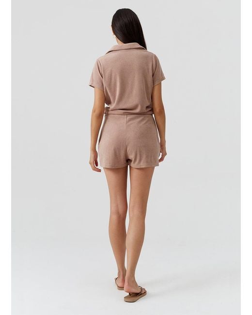 Melissa Odabash Pink Cheryl Almond Playsuit