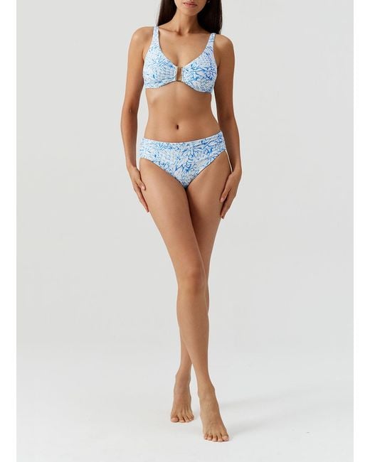 Melissa Odabash Blue Bel Air Pineapples Bikini Top