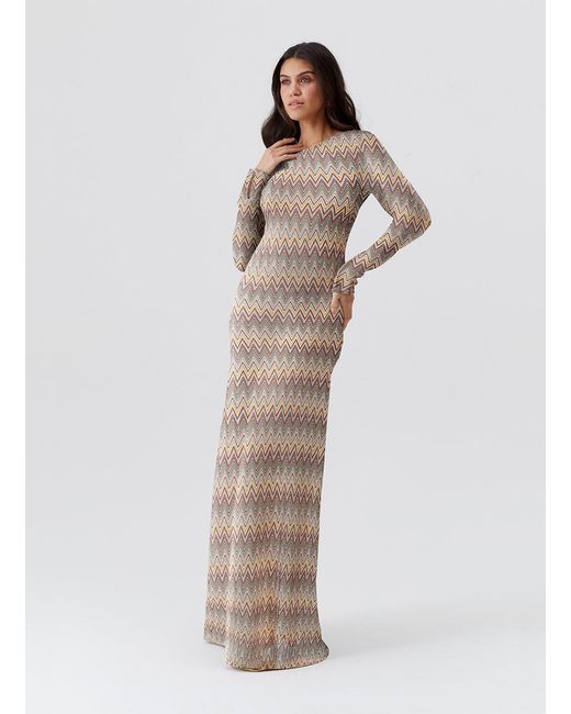 Melissa Odabash Natural Lily Zigzag Dress