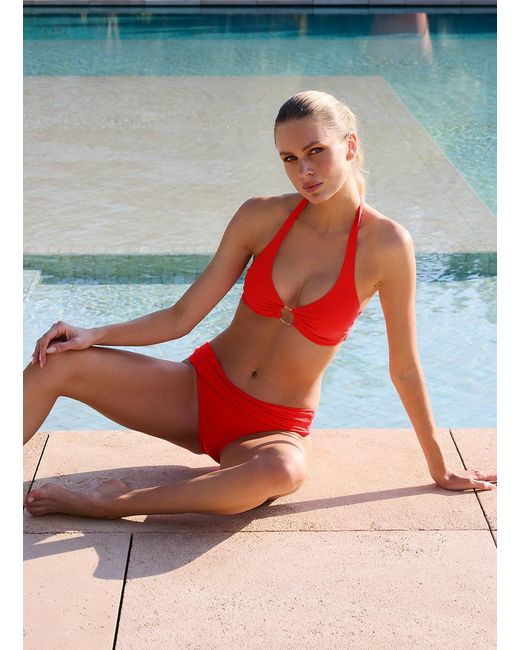 Melissa Odabash Red Brussels Bikini Bottom