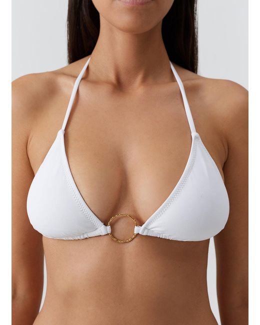 Melissa Odabash White Miami Bikini Top