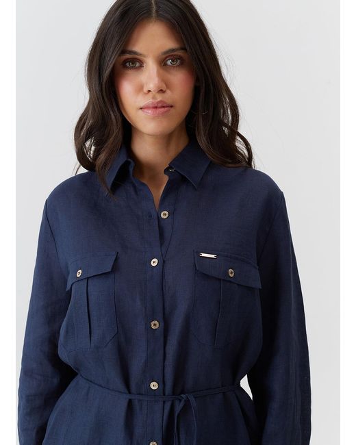 Melissa Odabash Blue Ariel Shirt