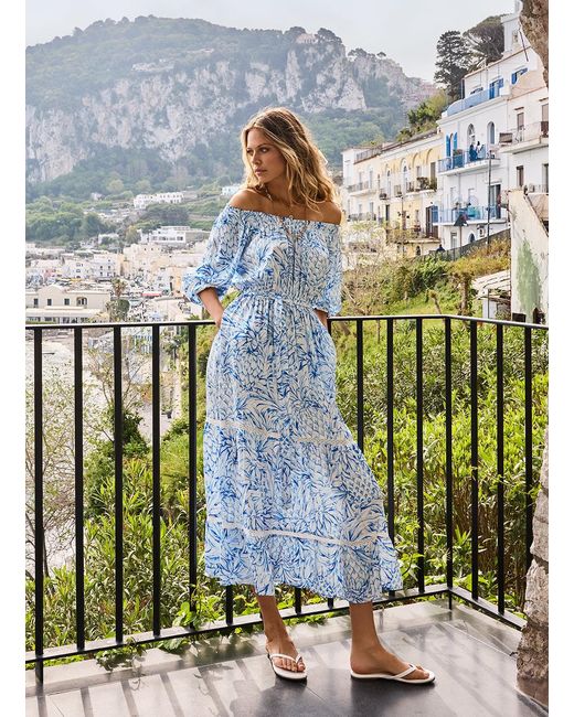Melissa Odabash Blue Clover Pineapples Dress