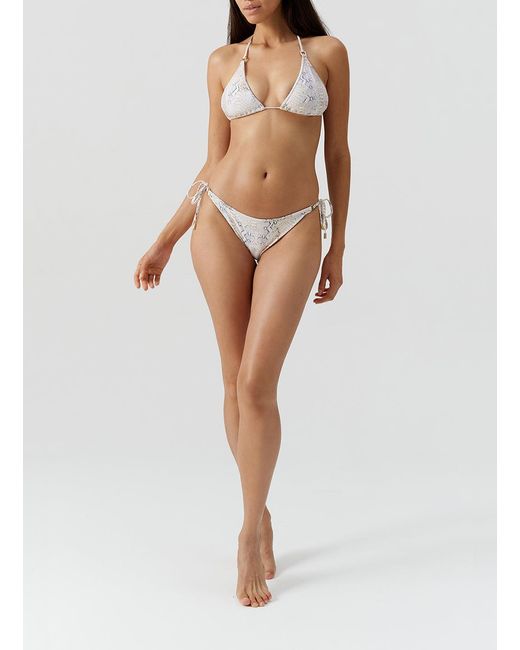 Melissa Odabash White Malta Lizard Bikini Top