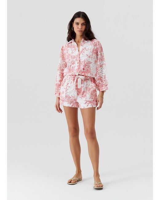 Melissa Odabash Pink Suri Coastal Playsuit