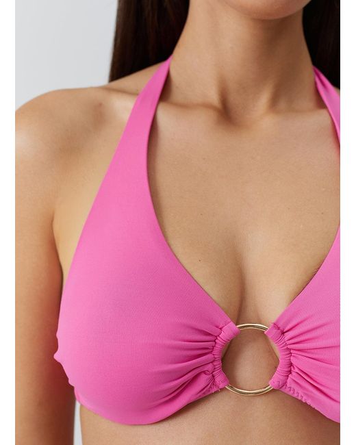 Melissa Odabash Pink Brussels Watermelon Bikini Top