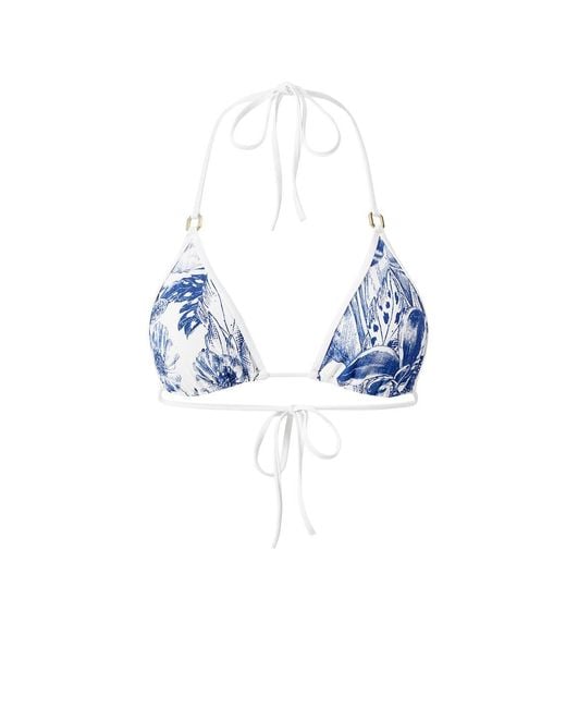 Odabash UK Blue Malta Paloma Bikini Top