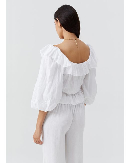 Melissa Odabash White Corrine Blouse