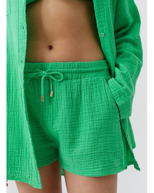 Melissa Odabash Green Abbie Shorts