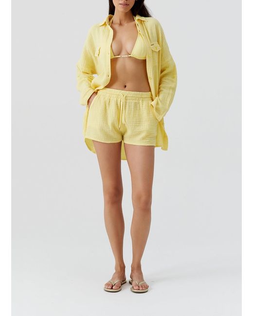 Melissa Odabash Yellow Abbie Shorts